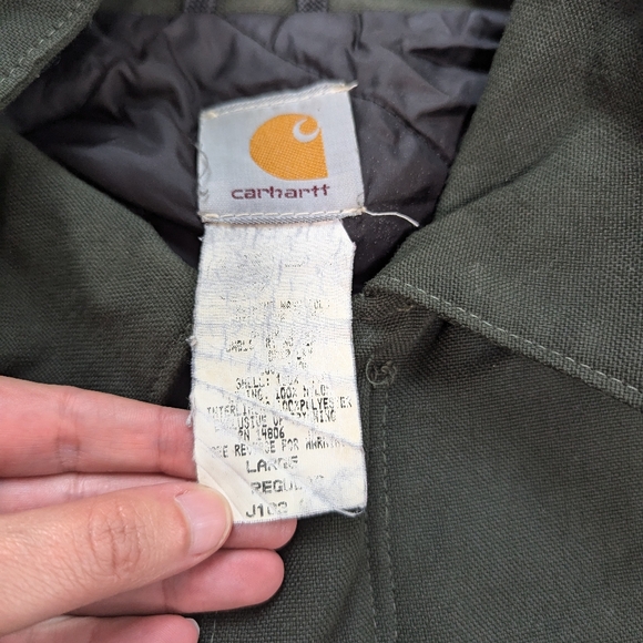 Carhartt vintage zip up canvas quilted lined chore work coat. - Picture 6 of 10